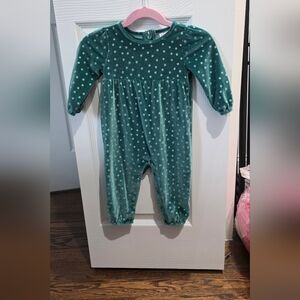 Cat & Jack Green Polka Dot Kids One Piece